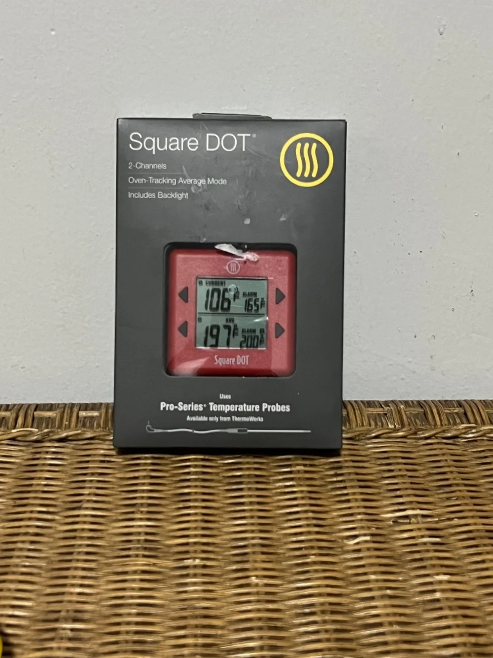 ThermoWorks Square DOT.   2-channel professional digital alarm thermometer.
